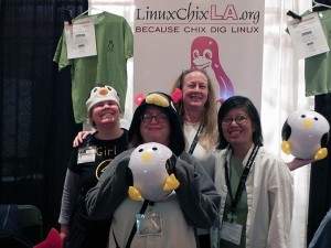 LinuxChix LA at our Booth from Michelle